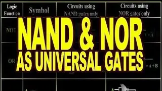 Universality of NAND and NOR gates