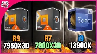 R7 7800X3D vs i9 13900K vs R9 7950X3D | Real Gaming Benchmark | 1080p