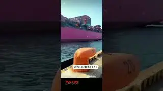 В шторм попал контейнеровоз
