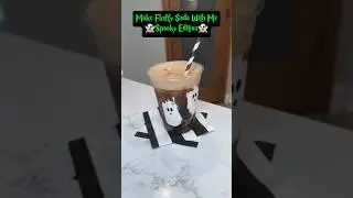 Make 👻sPoOkY👻 fluffy soda with me🖤🤍 #halloween #halloweendiy #halloweenfun #halloween2024 #diy