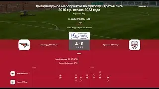 4 Тур ЛПМ 2023. 29.04.2023. ФА "Авангард-2010" - СШ "Тушино".  Счет 4:0.