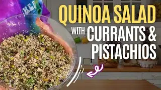 Quinoa Salad with Currants & Pistachios - Vegan protein packed snack!