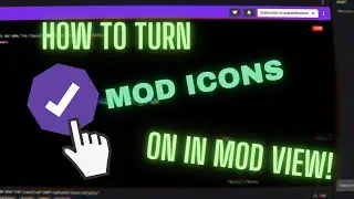 How to turn on your Twitch Mod Icons and Pause Chat Tutorial!