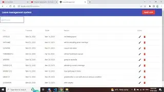 Angular Material  CRUD app using  JSON-server | Leave management system crud 