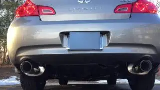 2009 Infiniti G37x Sedan Before and After Stillen Exhaust System