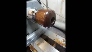 Turning a bowls ball into a sculptures Mallet