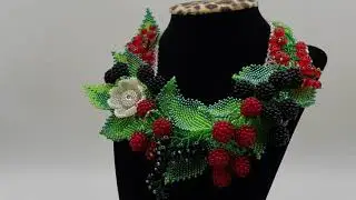 Handmade Beaded Necklace/Колье из бисера ручной работы