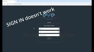 Sign in Doesn't work |  How to fix LOGIN issue in EVE-NG