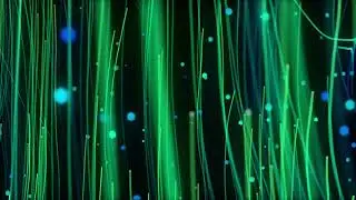Glowing Green Light Particles 4K Screensaver