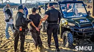 Santa Monica Police Arrest Woman on Suspicion of Public Intoxication at Muscle Beach