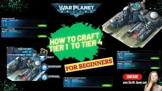 War Planet Online | Beginner Equipment Level 1, 2, 3 & 4 | Video Tutorial