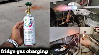 Fridge gas charging bahut hi easy,आसान से फ्रिज में गैस चार्जिंग करें✅