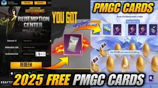🔴 NEW REDEEM CODE FOR FREE 2025 PMGC CARD PACK IN PUBG MOBILE | 2025 PMGC CARD PACK REDEEM CODE