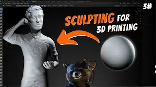 3D Stylized Character pose in BLENDER for 3D PRINTING without RIGGING