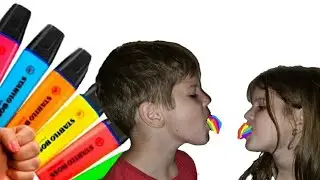 Pretends to play with our Magic Pen - preschool toddler learn color