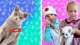 Кошка у доктора - у Киры милые котята