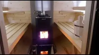 Как топить печь Harvia с внутренней топкой в банях бочках