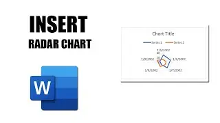 How to insert radar chart in word