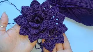 Como Hacer una ROSA a crochet Fácil y Rápido/ Tutorial Flor Crochet