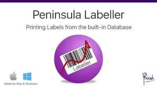 Printing labels using the built-in database on Mac and Windows with Labeller