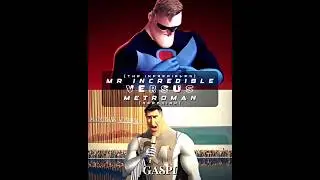 Mr Incredible Vs MetroMan #theincredibles #megamind #whoisstrongest #shorts