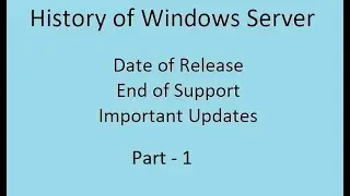 History of windows server,  Windows NT Server  Features and Updates, Release Date, End of Support,