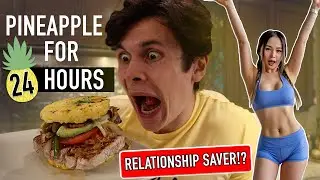 Only Eating Pineapple Foods For 24 HOURS | Chloe Ting's Ab Challenge | EPIC Pineapple Burger