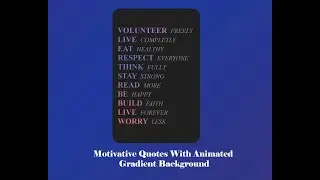 Motivation Quote With Animated Background Gradient | Background Gradient | Frontline Coders