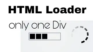 HTML Loader in Hindi | Only one div | css tricks