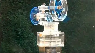 Stirling engine made of plexiglas