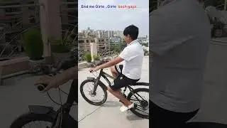 Cycle stunt karte hue girne se bach gaya ..