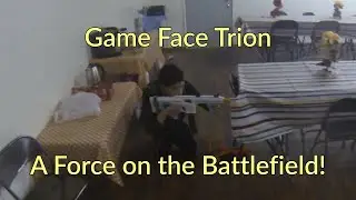 Indoor Church Nerf War - Game Face Trion w/Scar, A FORCE on the Battlefield! (2 vs. 3 TDM)