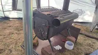 T.P. Hot tent. first trial run
