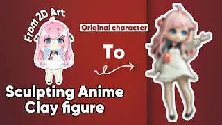 Sculpting clay figure – Viewer’s Original Character #0 [Clay Art | Clay Tutorial | Chibi Doll]