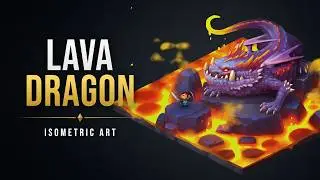 ISOMETRIC LAVA DRAGON in Photoshop! Digital Drawing Process ● Sephiroth Art