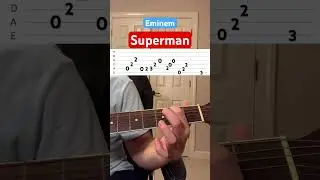 How To Play Superman by Eminem | Easy Guitar Tutorial #shorts