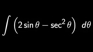 Example: Evaluate the indefinite integral | Antiderivative | Trigonometric function