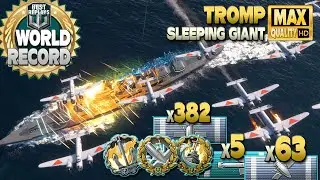 New destroyer Tromp damage record  - World of Warships