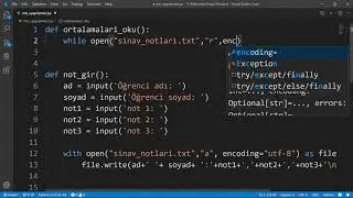 Python - Öğrenci Kayıt Programı Örneği
