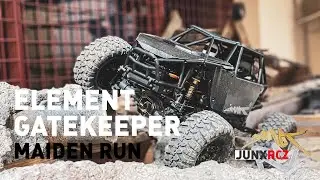 Element Enduro Gatekeeper RC kit first run on crawler course.