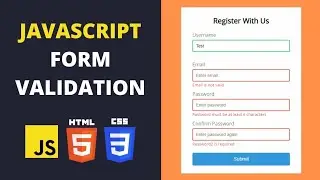 Form  Validation in JavaScript with Program | Simple Form Validation Tutorial