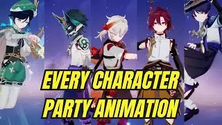 Reacting to EVERY Character NEW Party Animation | Genshin Impact