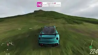 Forza Horizon 4 2205ft - 672.56m off the Great Ridge danger sign