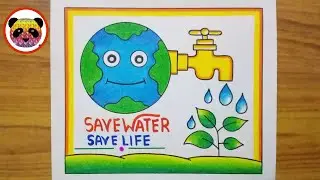 World Water Day Drawing / Save Water Save Life Drawing / Save Water Save Earth Drawing
