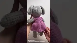 crochet amigurumi plush dog in a dress pattern #amigurumi #crochet #crochetamigurumi #crochetdoll