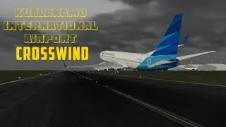 [X PLANE 11] Garuda Indonesia crosswind approach at KNO (WIMM)
