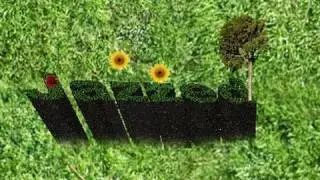 3D grass text effect