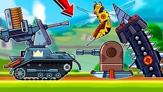 Tank FLAK vs New Enemies: Wasp, Mole and Giant Worm - Hills of Steel