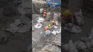 Base Re-bar binding activities in civil construction project #shorts #civil #work