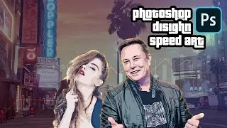 photoshop : how to use from gta effect in photoshop | speed art